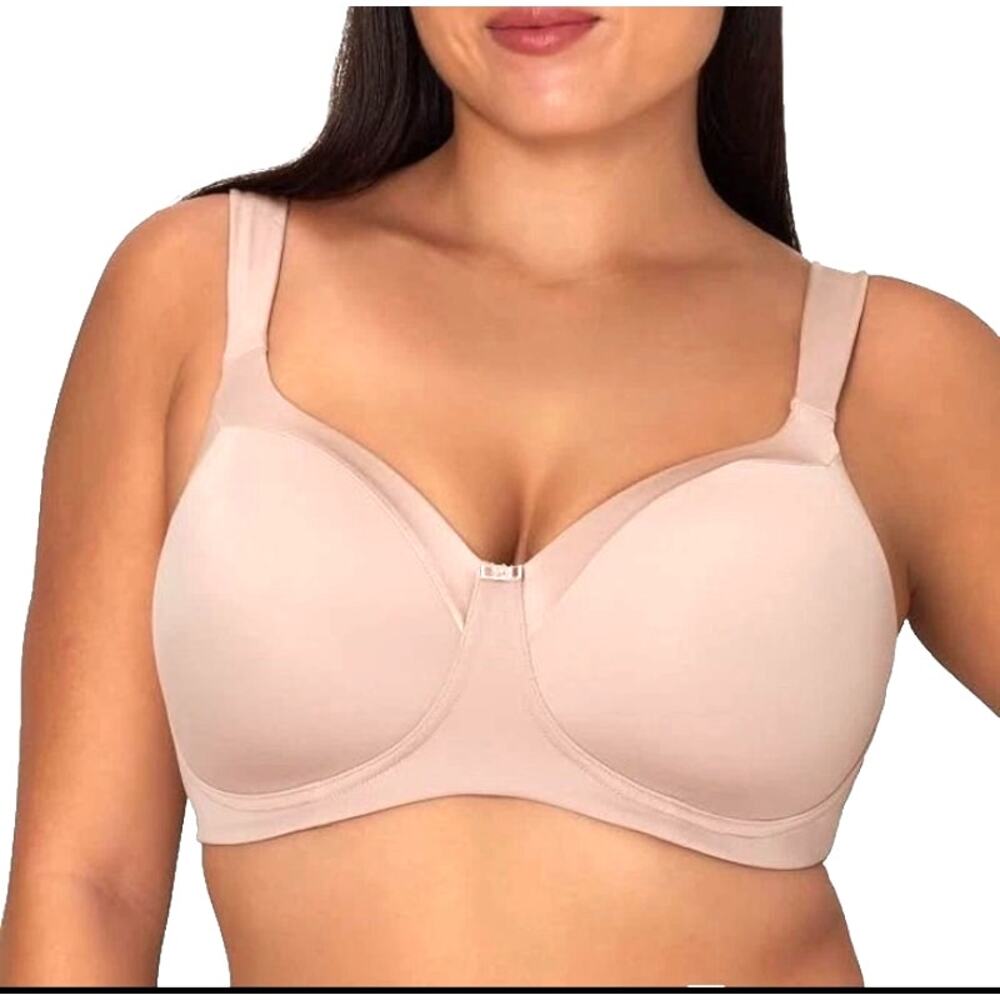 Playtex Secrets Shaping Balconette Wirefree Bra Womens 44D Beige New Plus Size